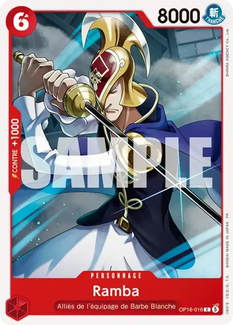 Carte One Piece Ramba OP16-016, extension L’heure de la bataille décisive