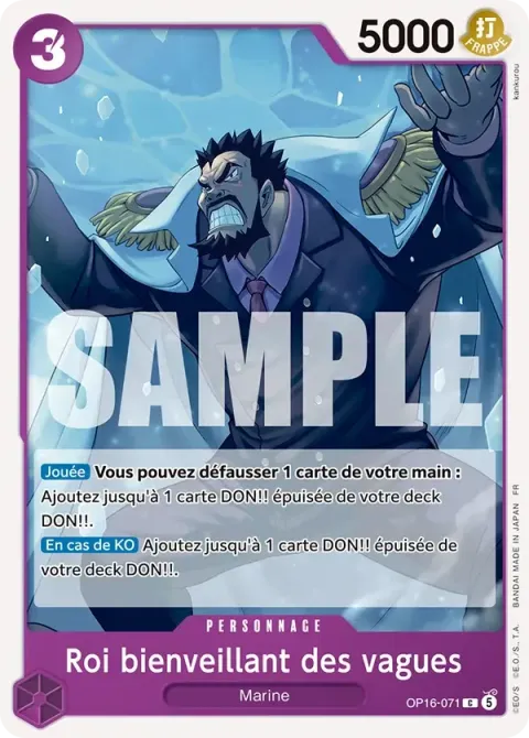 Carte One Piece Roi bienveillant des vagues OP16-071, extension L’heure de la bataille décisive