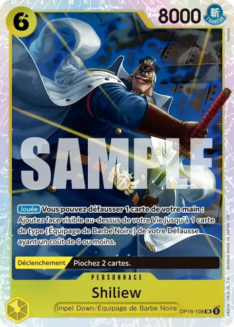 Carte One Piece Shiliew OP16-108, extension L’heure de la bataille décisive