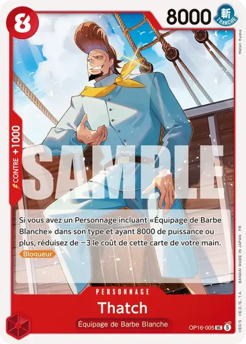 Carte One Piece Thatch OP16-005, extension L’heure de la bataille décisive