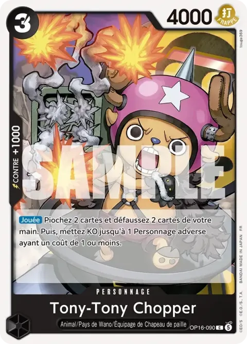 Carte One Piece Tony-Tony Chopper OP16-090, extension L’heure de la bataille décisive