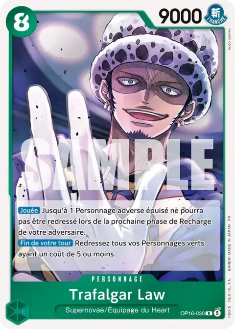Carte One Piece Trafalgar Law OP16-030, extension L’heure de la bataille décisive