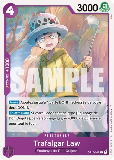 Carte One Piece Trafalgar Law OP16-068, extension L’heure de la bataille décisive