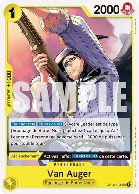 Carte One Piece Van Auger OP16-103, extension L’heure de la bataille décisive