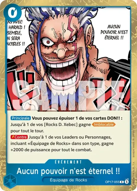 Carte One Piece Aucun pouvoir n’est éternel !! OP17-055, extension Les guerriers les plus puissants au monde