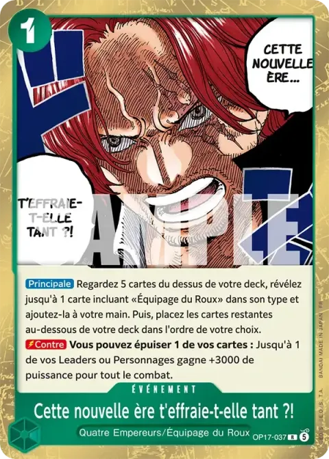 Carte One Piece Cette nouvelle ère t’effraie-t-elle tant ?! OP17-037, extension Les guerriers les plus puissants au monde