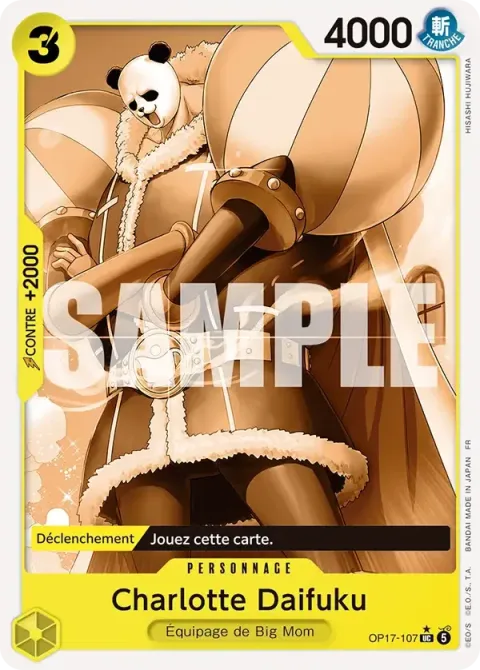 Carte One Piece Charlotte Daifuku OP17-107 · parallèle, extension Les guerriers les plus puissants au monde
