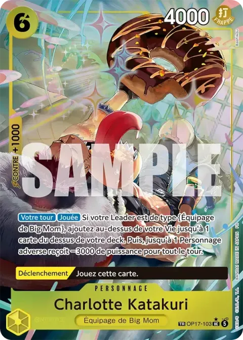Carte One Piece Charlotte Katakuri OP17-103 · parallèle, extension Les guerriers les plus puissants au monde