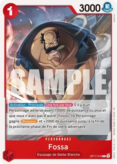 Carte One Piece Fossa OP17-010, extension Les guerriers les plus puissants au monde
