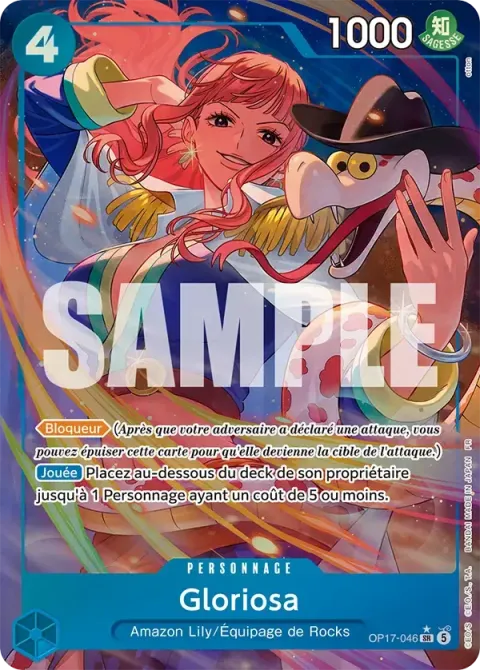Carte One Piece Gloriosa OP17-046 · parallèle, extension Les guerriers les plus puissants au monde