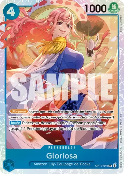 Carte One Piece Gloriosa OP17-046, extension Les guerriers les plus puissants au monde