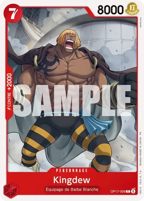 Carte One Piece Kingdew OP17-006, extension Les guerriers les plus puissants au monde