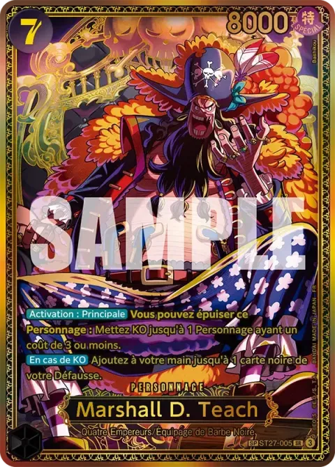Carte One Piece Marshall D. Teach ST27-005 · parallèle, extension Les guerriers les plus puissants au monde