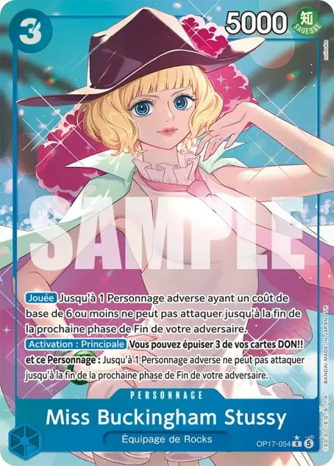 Carte One Piece Miss Buckingham Stussy OP17-054 · parallèle, extension Les guerriers les plus puissants au monde