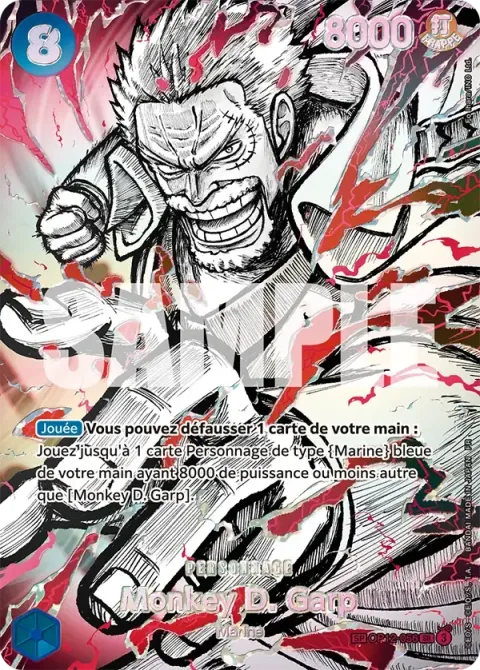 Carte One Piece Monkey D. Garp OP12-056 · parallèle 2, extension Les guerriers les plus puissants au monde