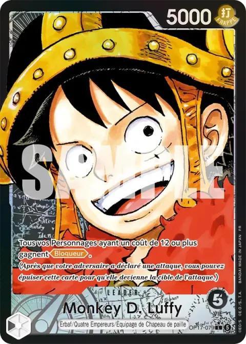Carte One Piece Monkey D. Luffy OP17-079 · parallèle, extension Les guerriers les plus puissants au monde