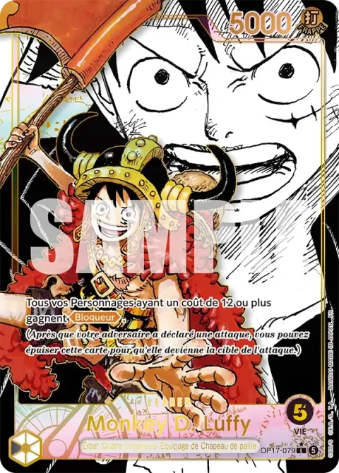 Carte One Piece Monkey D. Luffy OP17-079 · parallèle 2, extension Les guerriers les plus puissants au monde
