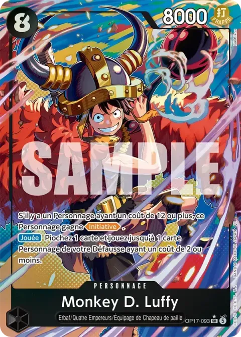 Carte One Piece Monkey D. Luffy OP17-093 · parallèle, extension Les guerriers les plus puissants au monde