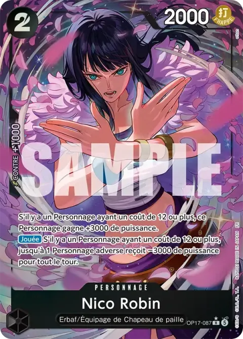 Carte One Piece Nico Robin OP17-087 · parallèle, extension Les guerriers les plus puissants au monde