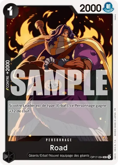 Carte One Piece Road OP17-094, extension Les guerriers les plus puissants au monde