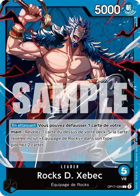 Carte One Piece Rocks D. Xebec OP17-039, extension Les guerriers les plus puissants au monde