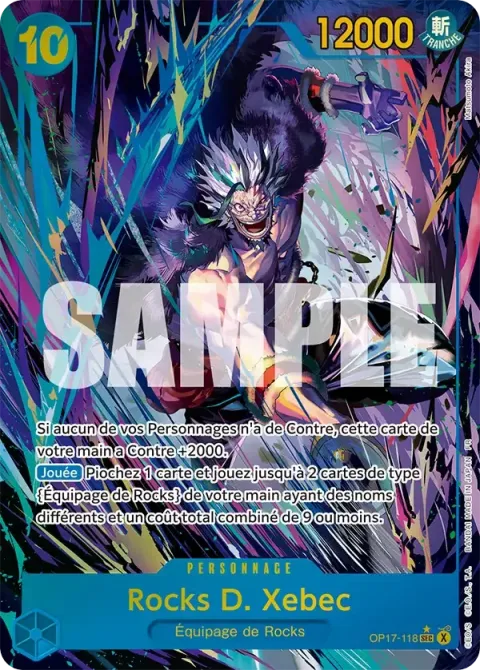 Carte One Piece Rocks D. Xebec OP17-118 · parallèle, extension Les guerriers les plus puissants au monde