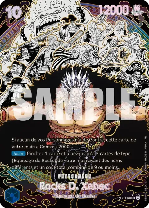 Carte One Piece Rocks D. Xebec OP17-118 · parallèle 2, extension Les guerriers les plus puissants au monde