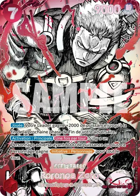 Carte One Piece Roronoa Zoro EB04-007 · parallèle 2, extension Les guerriers les plus puissants au monde