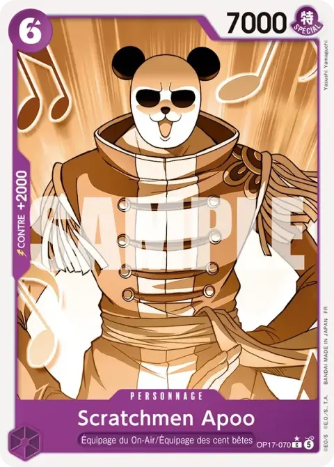 Carte One Piece Scratchmen Apoo OP17-070 · parallèle, extension Les guerriers les plus puissants au monde