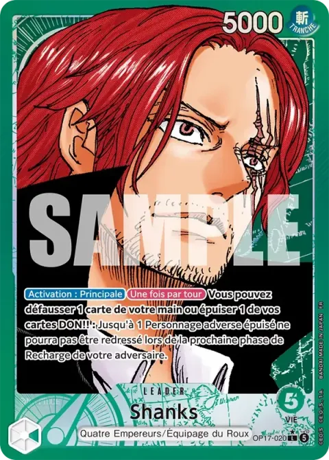 Carte One Piece Shanks OP17-020 · parallèle, extension Les guerriers les plus puissants au monde