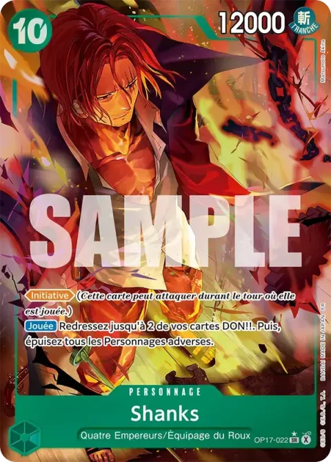Carte One Piece Shanks OP17-022 · parallèle, extension Les guerriers les plus puissants au monde