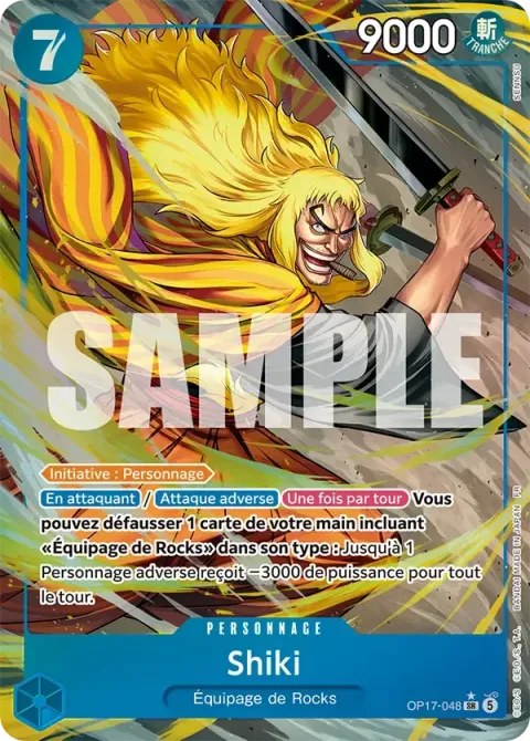 Carte One Piece Shiki OP17-048 · parallèle, extension Les guerriers les plus puissants au monde