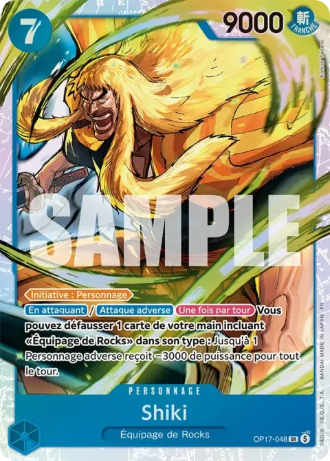 Carte One Piece Shiki OP17-048, extension Les guerriers les plus puissants au monde