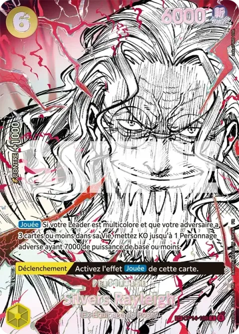 Carte One Piece Silvers Rayleigh OP14-108 · parallèle 3, extension Les guerriers les plus puissants au monde