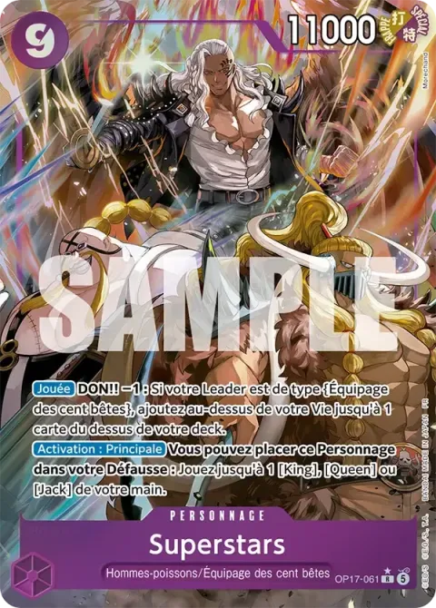 Carte One Piece Superstars OP17-061 · parallèle, extension Les guerriers les plus puissants au monde