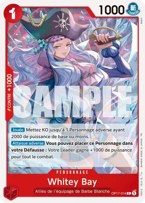 Carte One Piece Whitey Bay OP17-014, extension Les guerriers les plus puissants au monde