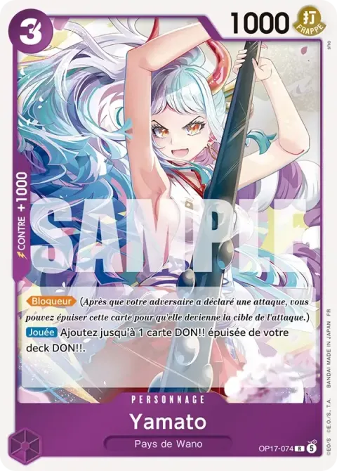 Carte One Piece Yamato OP17-074, extension Les guerriers les plus puissants au monde