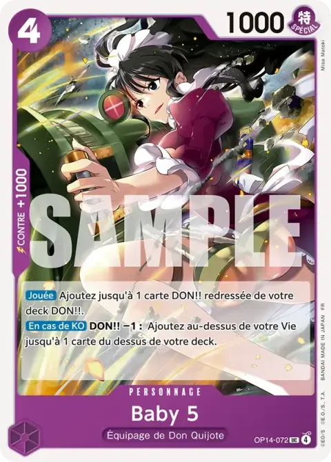 Carte One Piece Baby 5 OP14-072, extension Les sept de la mer d’azur