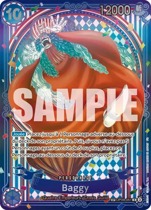 Carte One Piece Baggy OP09-051 · parallèle 5, extension Les sept de la mer d’azur