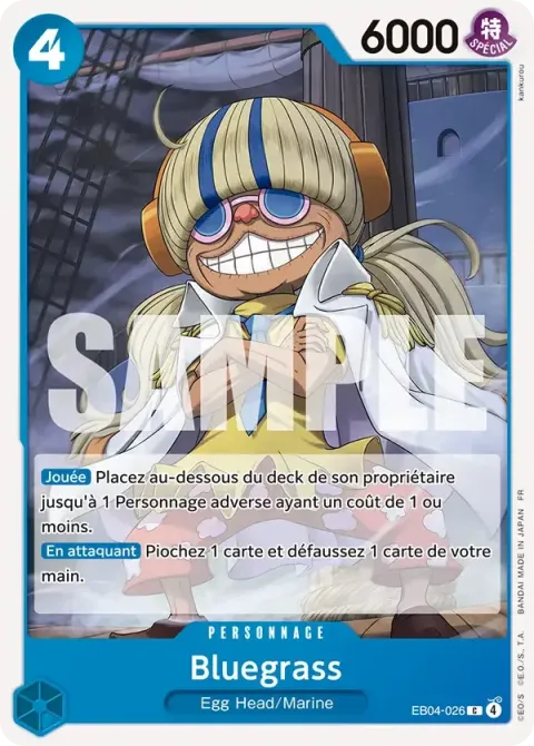 Carte One Piece Bluegrass EB04-026, extension Les sept de la mer d’azur