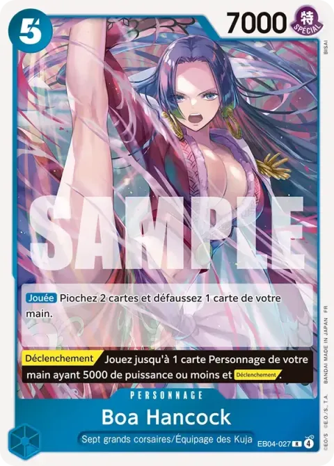 Carte One Piece Boa Hancock EB04-027, extension Les sept de la mer d’azur