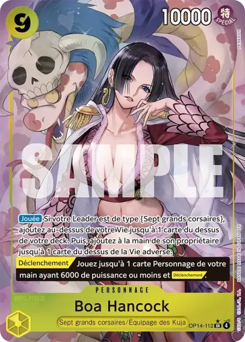 Carte One Piece Boa Hancock OP14-112 · parallèle, extension Les sept de la mer d’azur