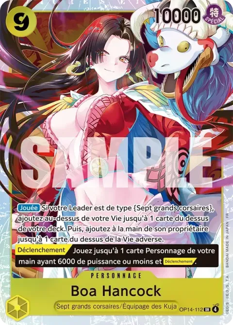 Carte One Piece Boa Hancock OP14-112, extension Les sept de la mer d’azur