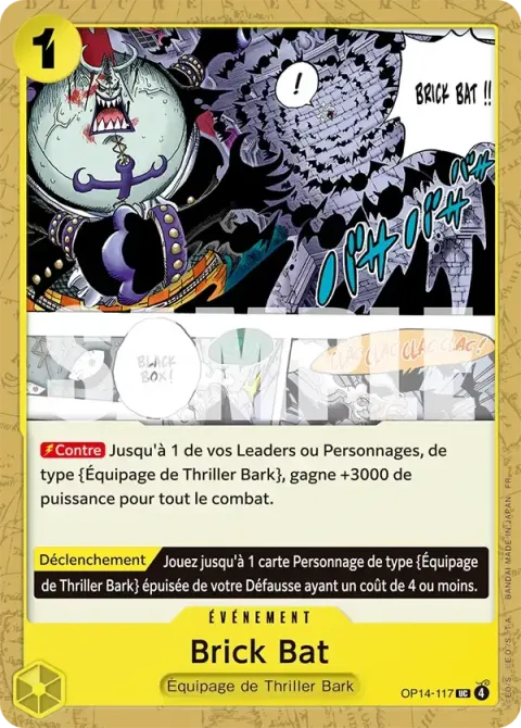 Carte One Piece Brick Bat OP14-117, extension Les sept de la mer d’azur