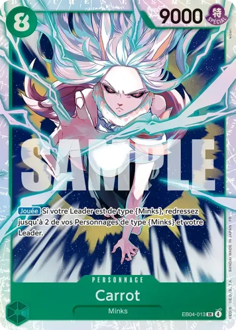 Carte One Piece Carrot EB04-013, extension Les sept de la mer d’azur