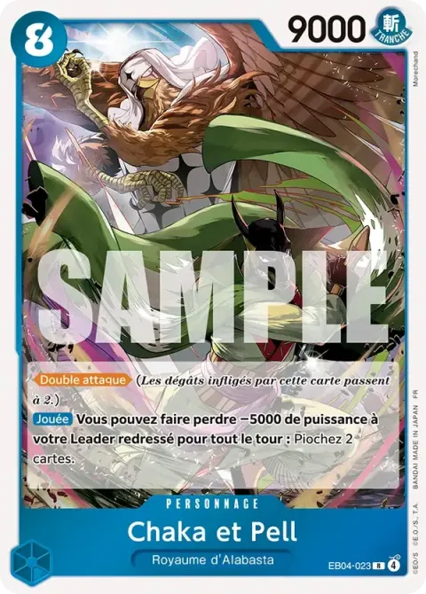 Carte One Piece Chaka et Pell EB04-023, extension Les sept de la mer d’azur