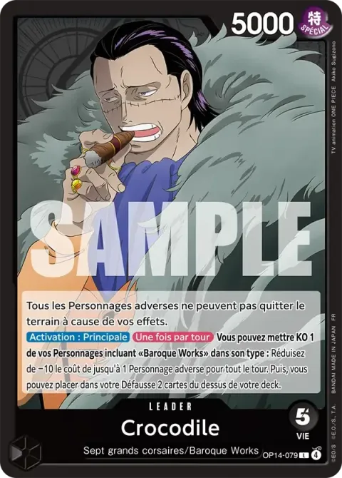 Carte One Piece Crocodile OP14-079, extension Les sept de la mer d’azur