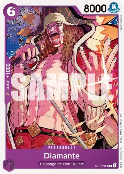 Carte One Piece Diamante OP14-066, extension Les sept de la mer d’azur