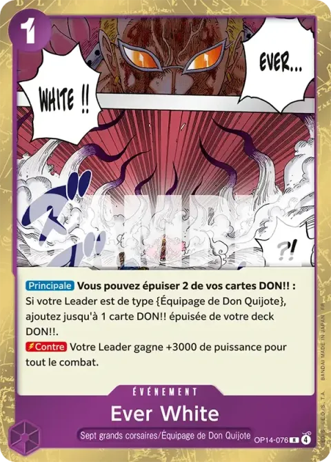 Carte One Piece Ever White OP14-076, extension Les sept de la mer d’azur