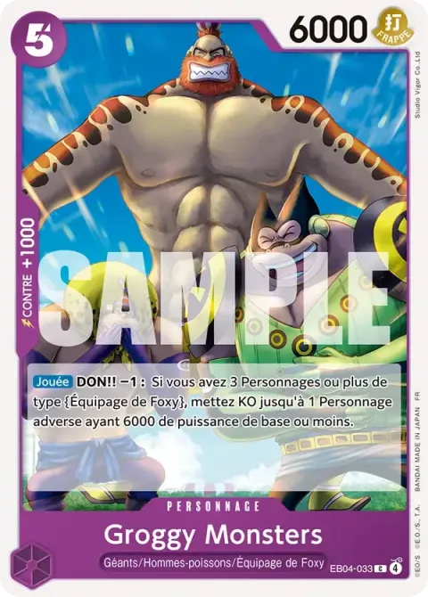 Carte One Piece Groggy Monsters EB04-033, extension Les sept de la mer d’azur
